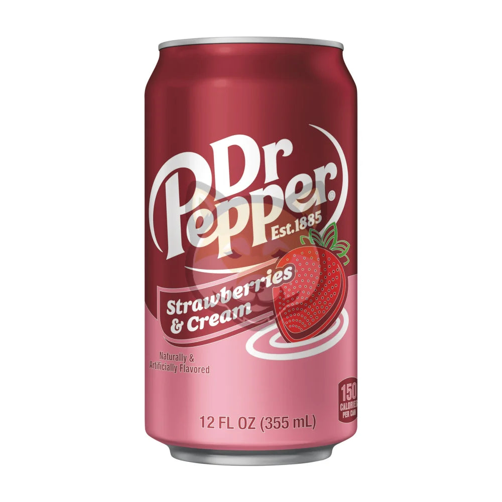 Dr Pepper Strawberries & Cream USA Drink Can (355ml) - SweetPunkz