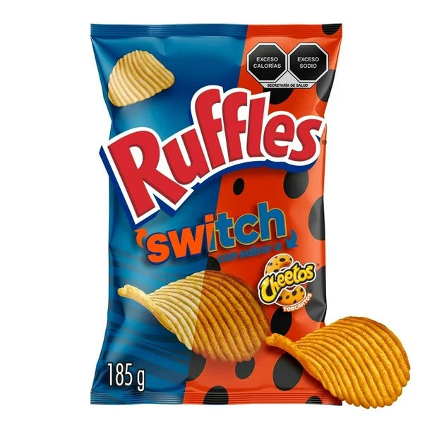 Botana Sabritas Ruffles switch con sabor a Cheetos torciditos 48g