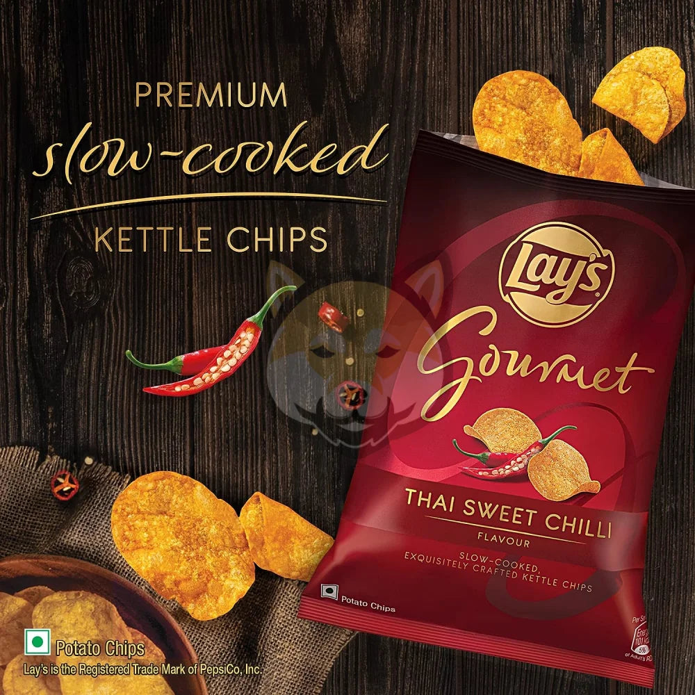 Lays Gourmet Thai Sweet Chili Flavored Kettle Chips (80G)