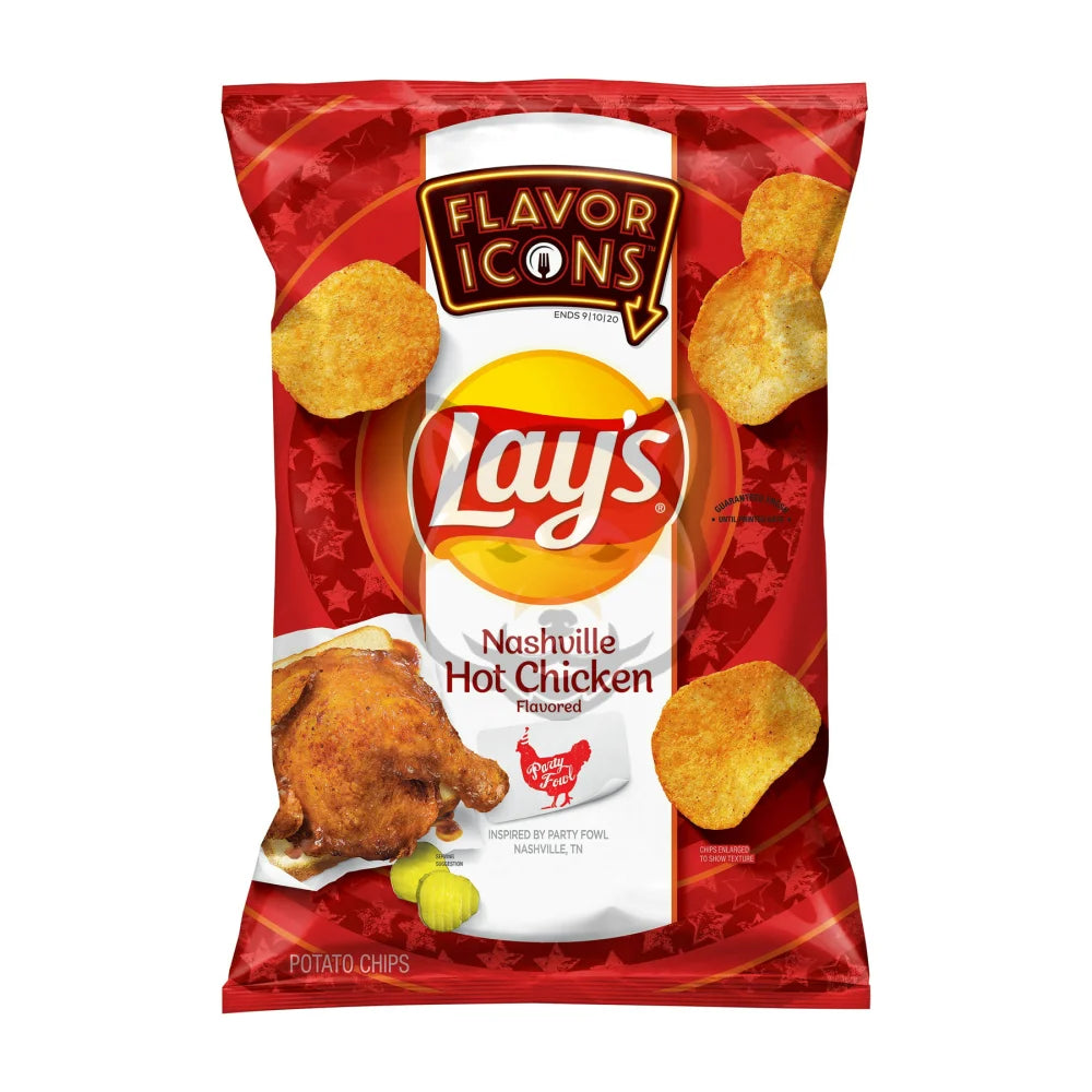 Lays Nashville Hot Chicken Flavored Chips (66G)