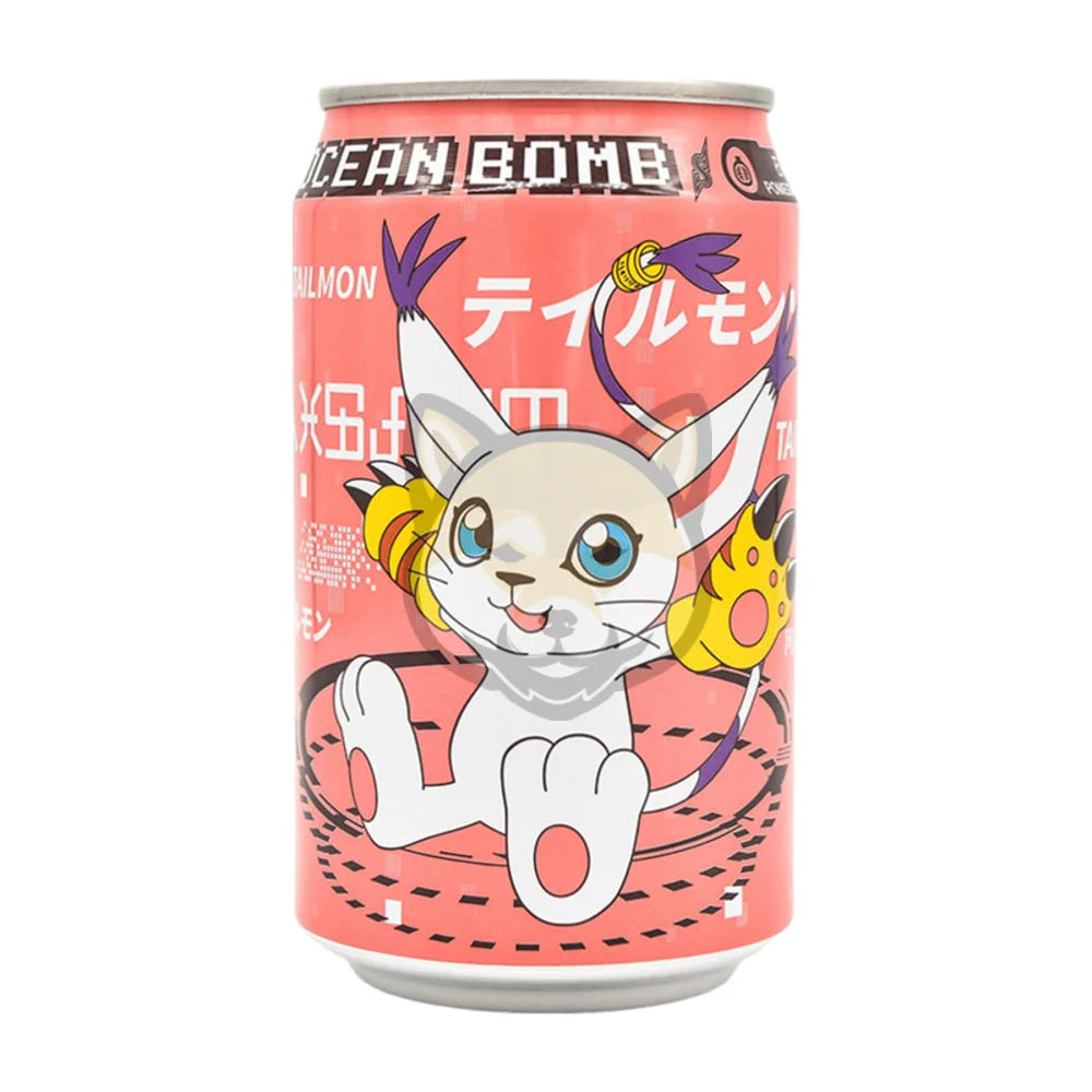 Ocean Bomb Digimon Gatomon Pomegranate Flavored Sparkling Water (330Ml) Soda
