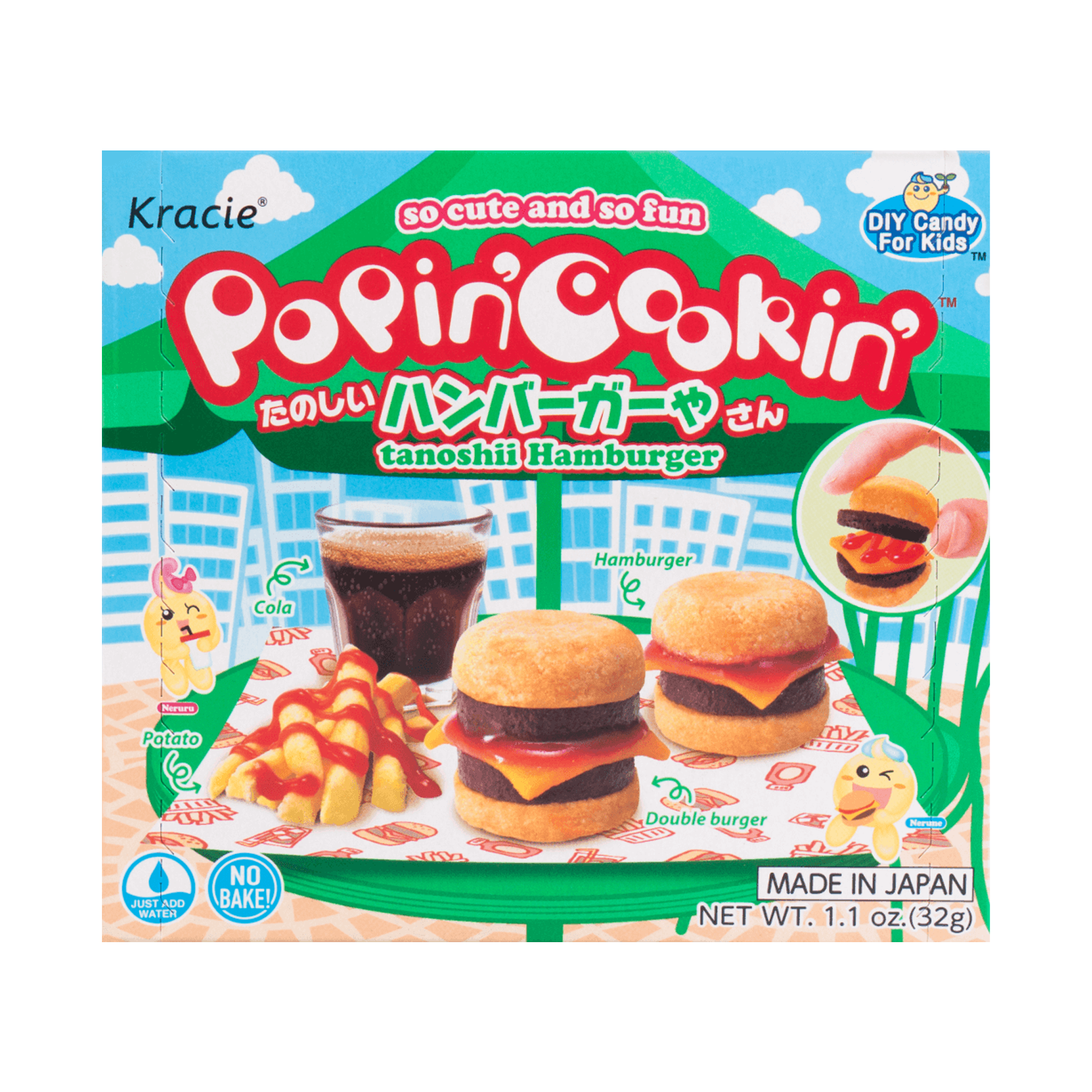 Kracie Popin Cookin Diy Gummy Hamburger Store Kit (32G)